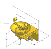 Load image into Gallery viewer, Eye Wash Unit 2210 – Wall Mounted Diagram
