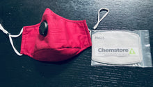 Load image into Gallery viewer, Reusable face mask with PM2.5 replacement carbon filters