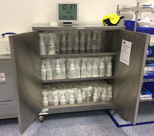 Load image into Gallery viewer, Mobile 316L Stainless Steel Bunded Cabinet - Fire Rated