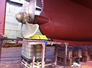 IBC Spill Saver under ship propeller