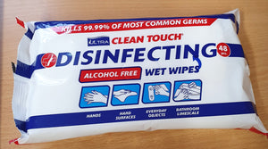Ultra clean touch disinfecting alcohol free wet wipes for PPE starter kit